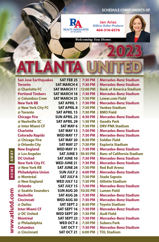 Atlanta United 2021 Soccer Schedule