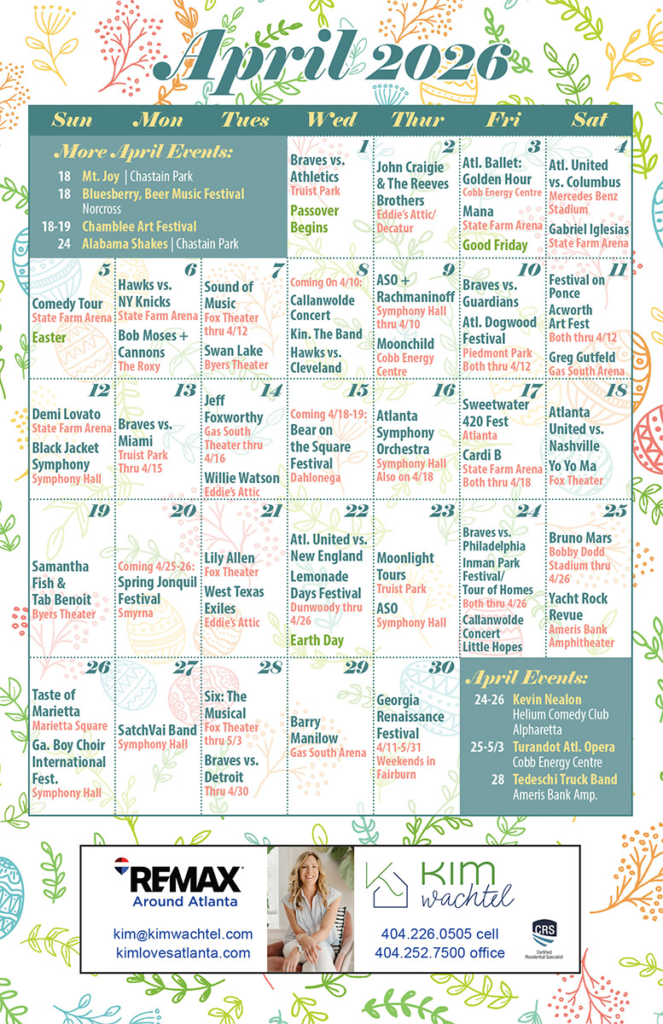 eTouch Marketing April Events Direct Mail Post Card Atlanta GA