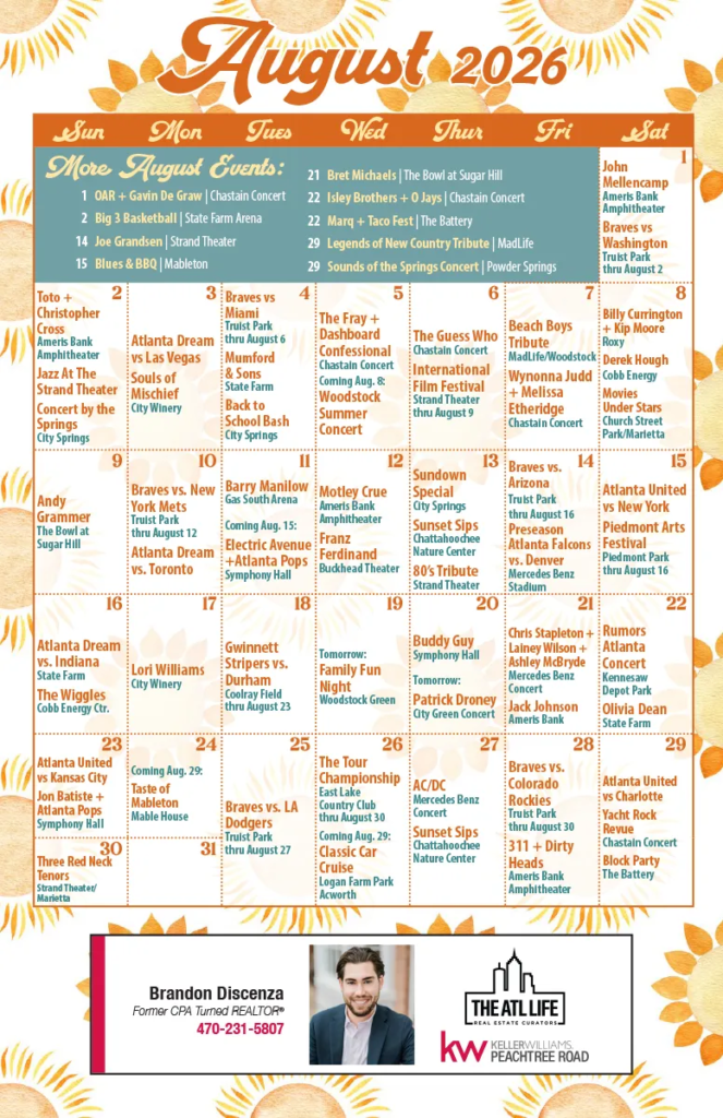 eTouch Marketing August 2026 Events Direct Mail Post Card Atlanta GA
