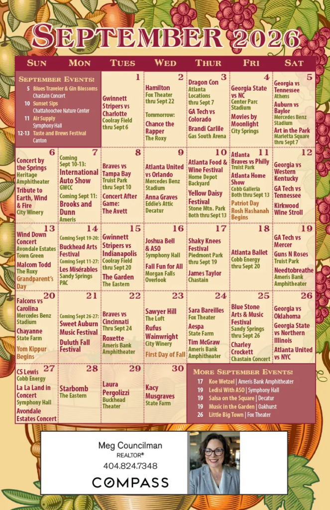 eTouch Marketing September 2026 Events Direct Mail Post Card Atlanta GA